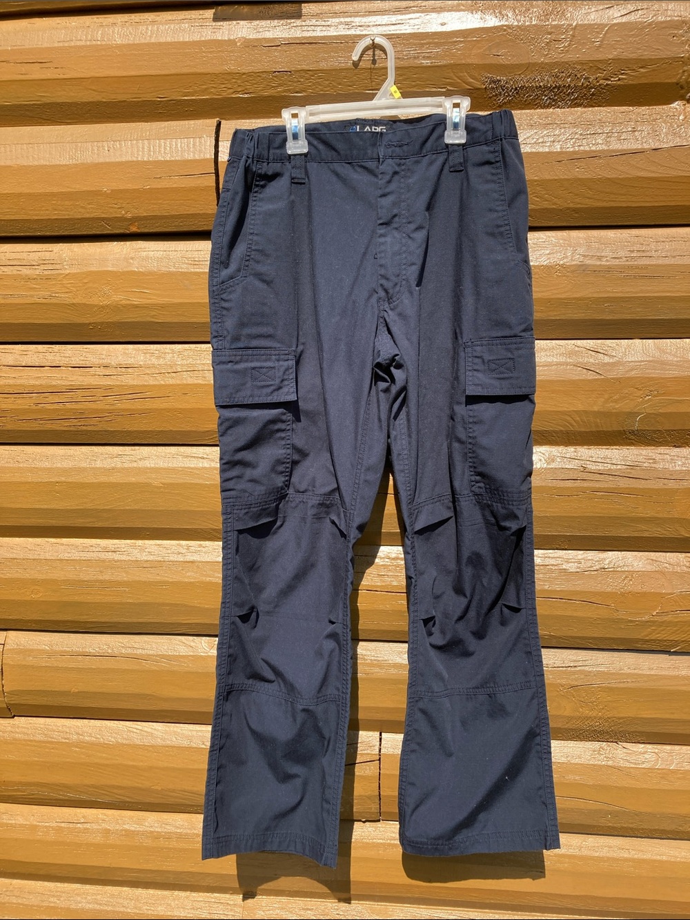LAPG Core Cargo mens 32/30 Navy Blue ripstop fabric